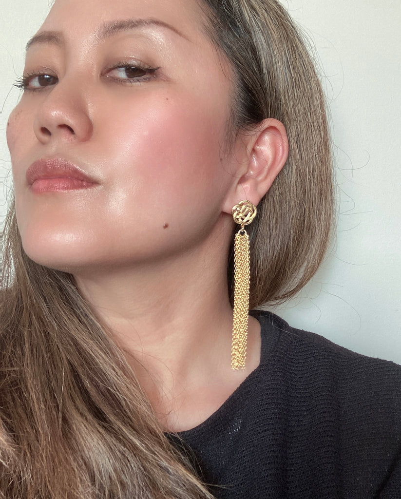 Extra long Gold Awaji Earrings