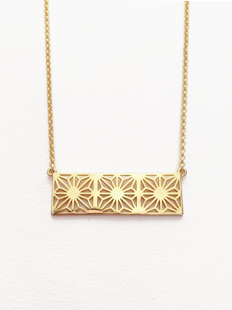 Asa Rectangle Gold Necklace