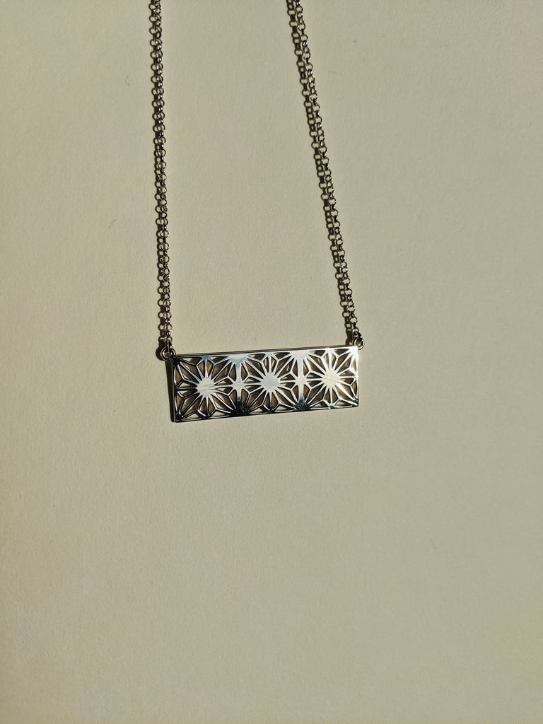 Asa Silver Rectangle Necklace